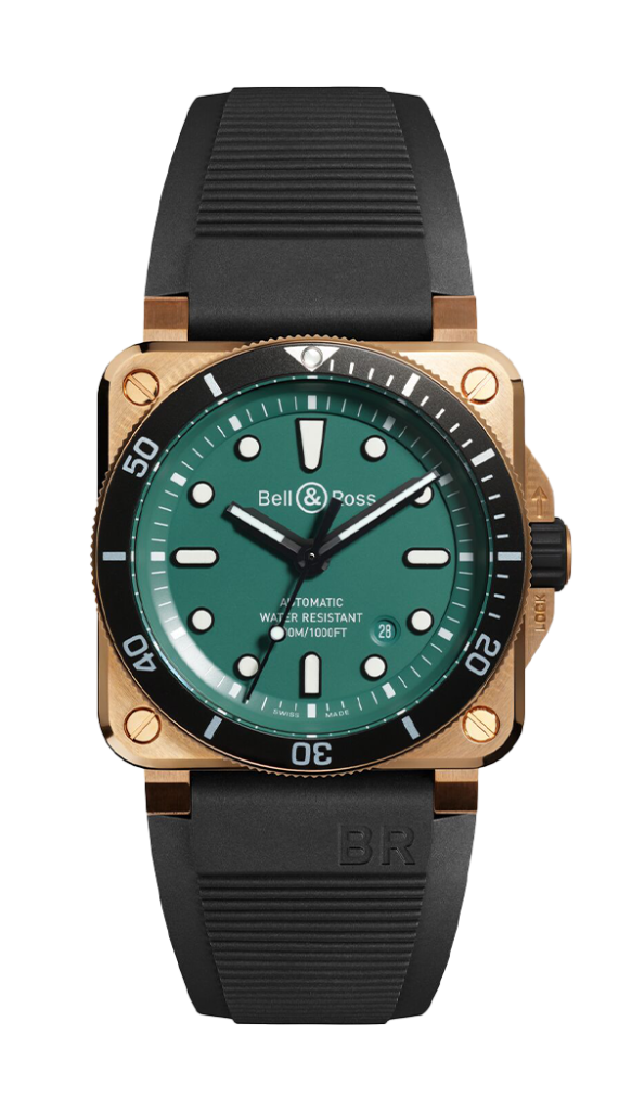 BR 03-92 DIVER BLACK & GREEN BRONZE